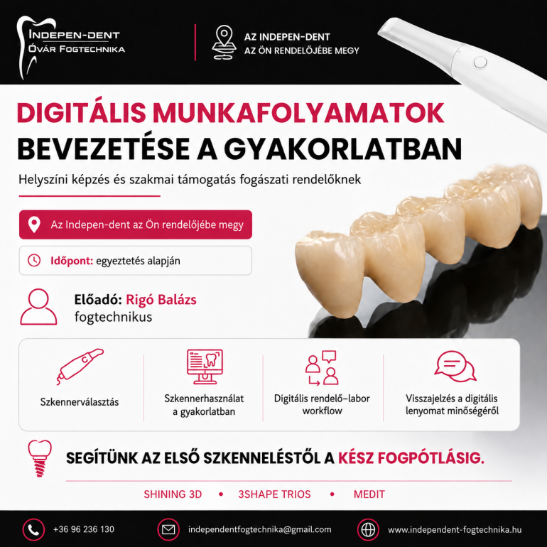 Digitális munkafolyamatok bevezetése a gyakorlatban – rendelői szkenner képzés