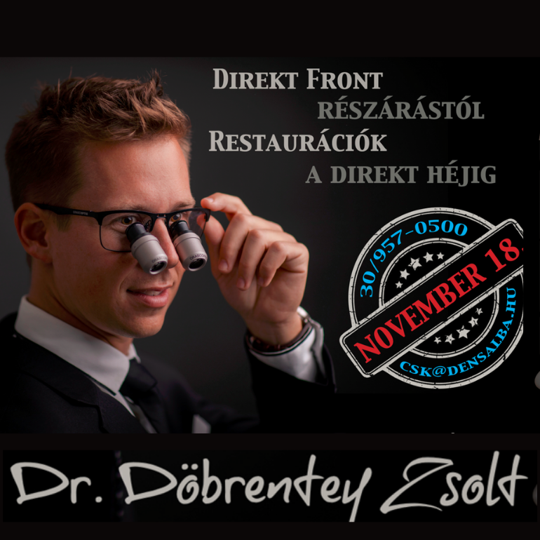 Direkt anterior/front restaurációk - Részárástól a direkt héjig - Fókuszban a részletek