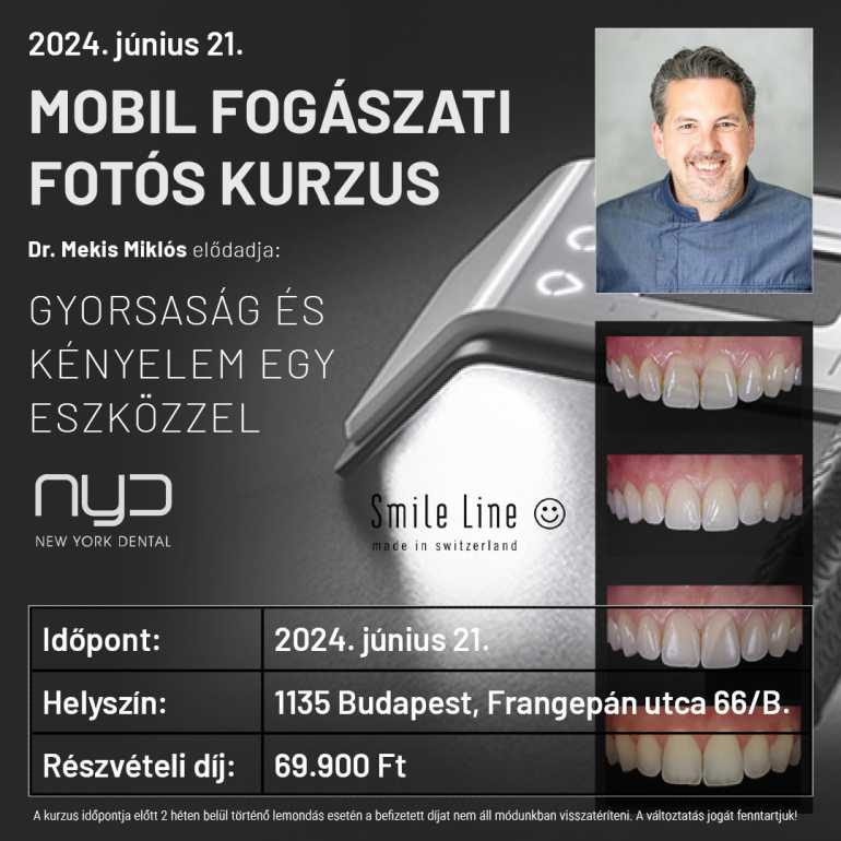 Mobil fogászati fotós kurzus - gyorsaság és kényelem egy eszközzel!
