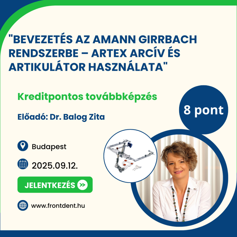 Bevezetés az Amann Girrbach rendszerbe – Artex arcív és artikulátor használata - Kezdő
