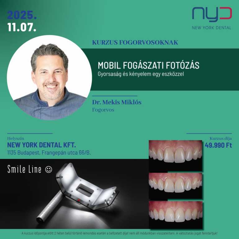 Mobil fogászati fotós kurzus - gyorsaság és kényelem egy eszközzel!